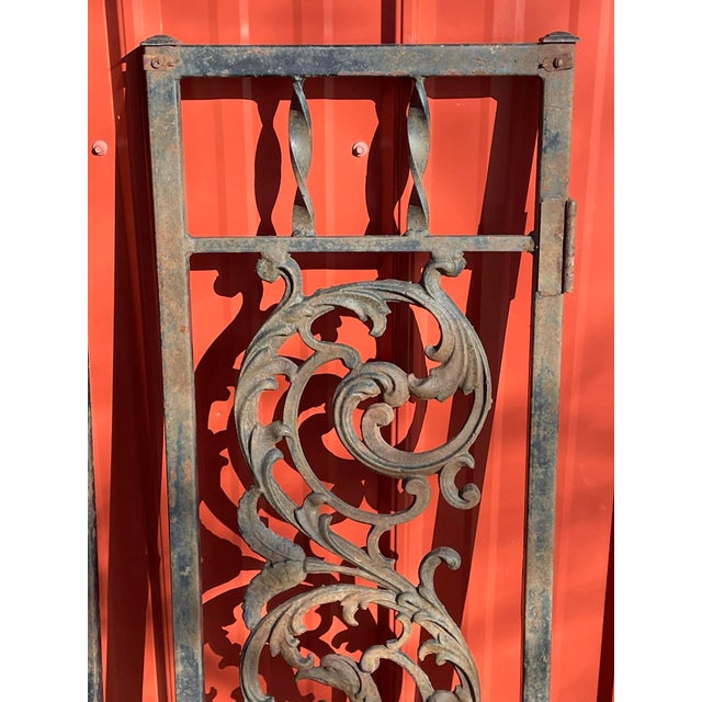 Antique Victorian Bird of Paridise Cast Iron Garden Gates For Sale - Image 6 of 16