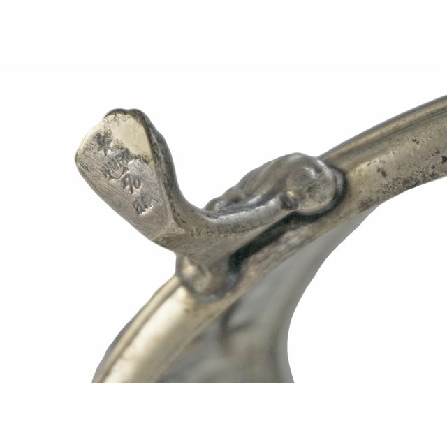 WMF Württembergische Metallwarenfabrik Antique WMF Jardiniere Glass Liner Centerpiece Bowl Neoclassical Style Silverplate Brass Lion Handles Paw Feet For Sale - Image 4 of 10