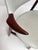 This typical vintage cowhorn chair is recognizable by its armrests shaped like a cowhorn. This distinctive wooden chair is...