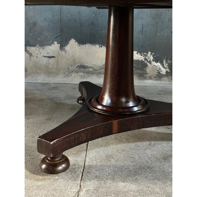19th Century English Regency Rosewood Tilt Top Center Table For Sale - Image 10 of 10