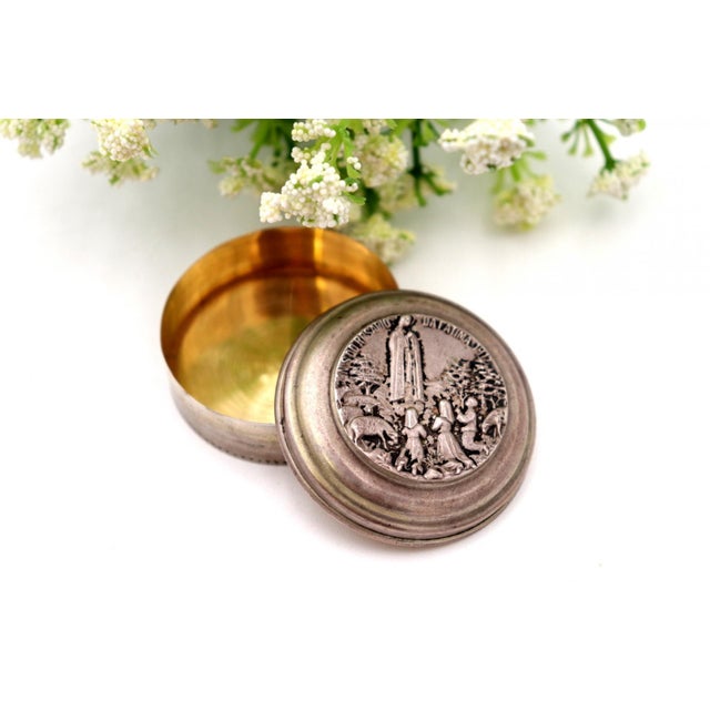 Silver Pill Box with Our Lady For Sale - Image 4 of 6