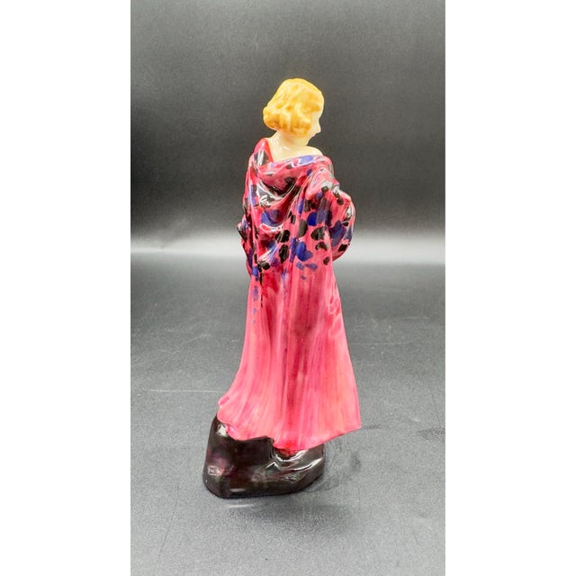 Royal Doulton 1920s Royal Doulton Art Deco “The Bather” Red Robe Hn773 For Sale - Image 4 of 7