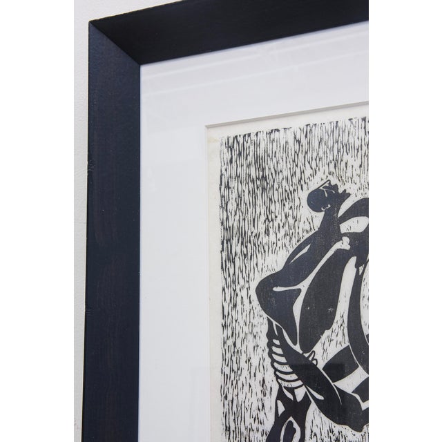 Mid-Century Modern Mid Century Modern Signed Black and White Etching Custom Framed For Sale - Image 3 of 11
