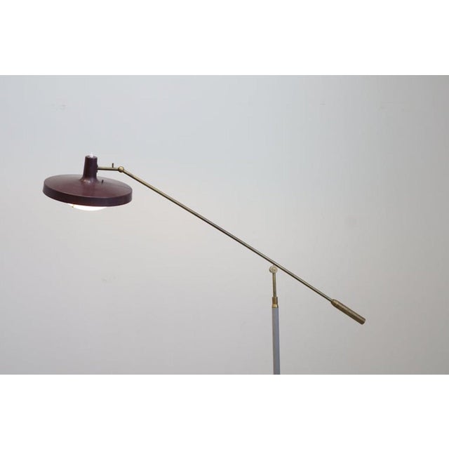 Mid-Century Modern Monumental Adjustable Floor Lamp by Sarfatti for Arteluce, 1952 For Sale - Image 3 of 17