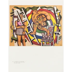1990 After Fernand Leger "The Acrobat and His Partner", Full-Color Parisian Print