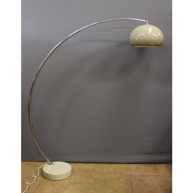 Arc Floor Lamp in Marble and Chrome, 1970s For Sale - Image 6 of 12