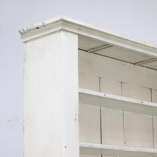 Country House White Painted Kitchen Cabinet with Shelves, 1890s For Sale - Image 11 of 13