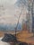 Rustic European Antique Original Forest Landscape Oil Painting C. 1910 For Sale - Image 3 of 14