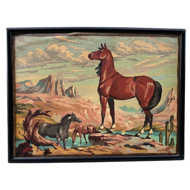 American Vintage Framed Southwestern Equestrian Horse Prints, Set of 2 For Sale - Image 3 of 18