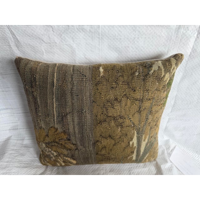 17th Century 17th Century Antique Brussels Baroque Tapestry Pillow For Sale - Image 5 of 6