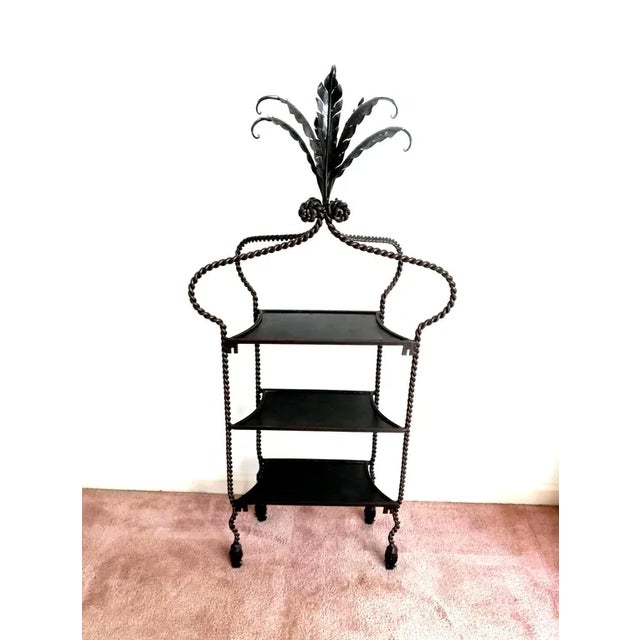 1980s Maitland Smith Metal Wall Etagere For Sale - Image 5 of 6