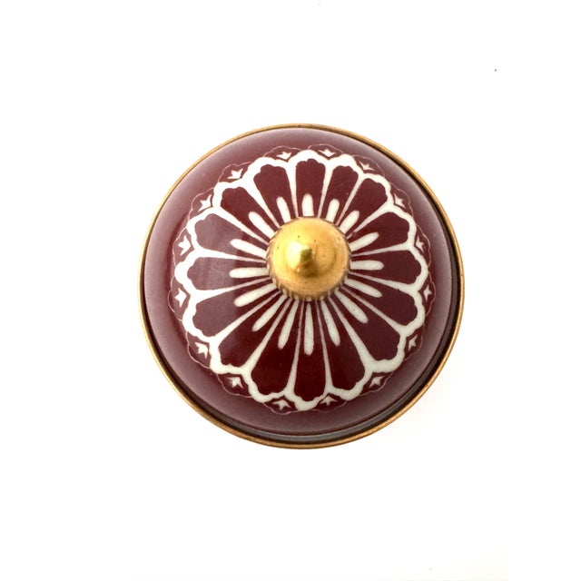 Here is a small vintage lidded jar or trinket box by Suisse Langenthal. This rare porcelain piece is signed MLR under the...