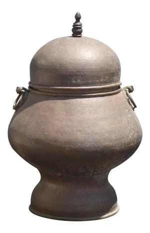 20th Century Middle Eastern Incised Copper Urn