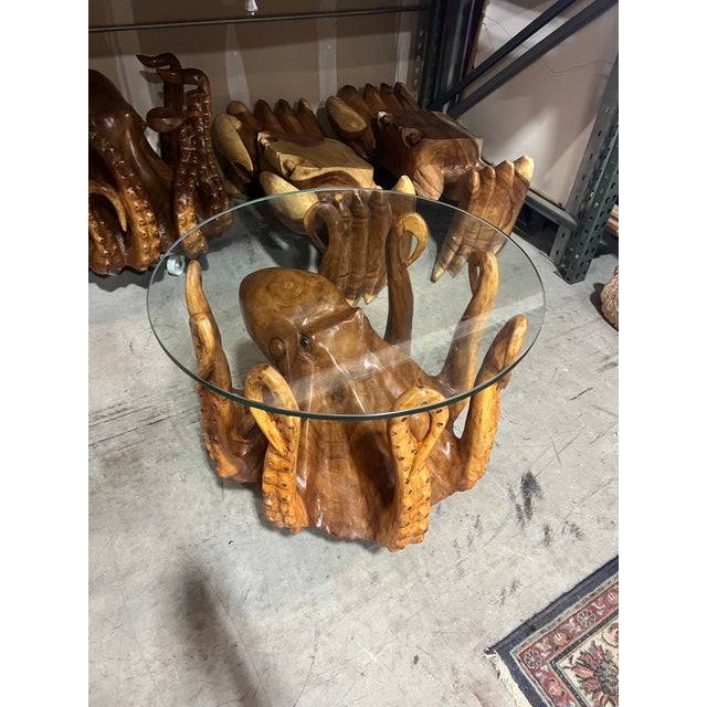 1970s 1970s Beach House Coastal Chic Octopus Coffee Table For Sale - Image 5 of 6