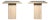 Post Modern Pair of Italian Travertine Pedestal End / Side Tables For Sale