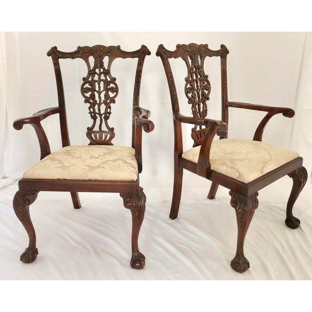 Early 20th Century Antique English Chippendale Dining Chairs - Set of 12 For Sale - Image 10 of 13