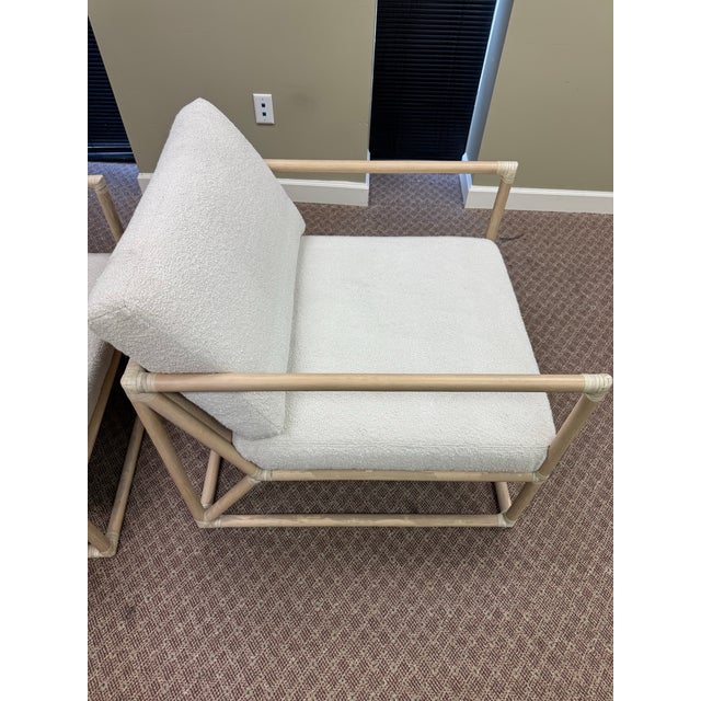 2020s Barbara Barry for McGuire Furniture Frame Lounge Chair- Set of 2 For Sale - Image 5 of 12