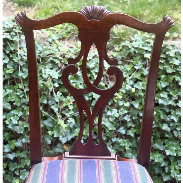 Stickley Chippendale Carved Mahogany Dining Chairs - Set of 8 For Sale In New York - Image 6 of 12