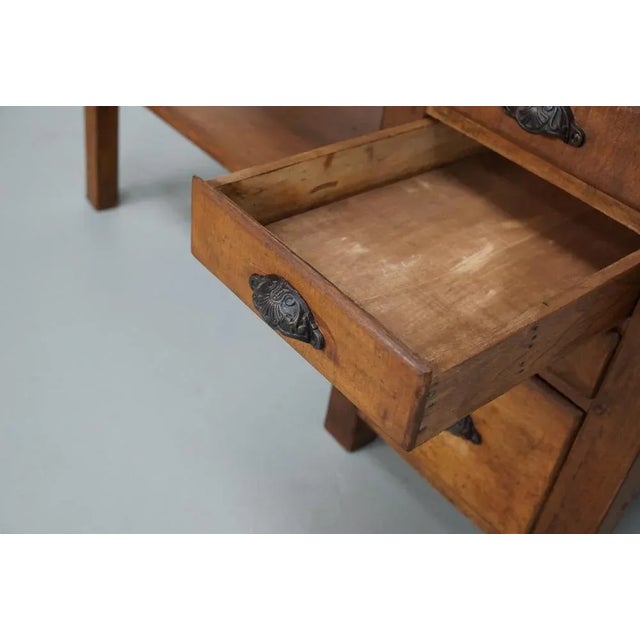 Vintage French Oak and Beech Workbench, 1930s For Sale - Image 9 of 12