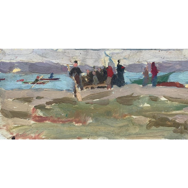 Original Seascape Oil Painting, Ukrainian Artist, 1960s 14-29 For Sale