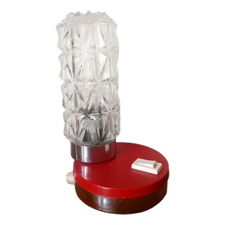 Space Age Glass Night Light, 1970s For Sale