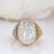 Contemporary Statement 7.3cts Ethiopian Opal Ring W Natural Diamond Accents in 14k Solid Gold For Sale - Image 3 of 7
