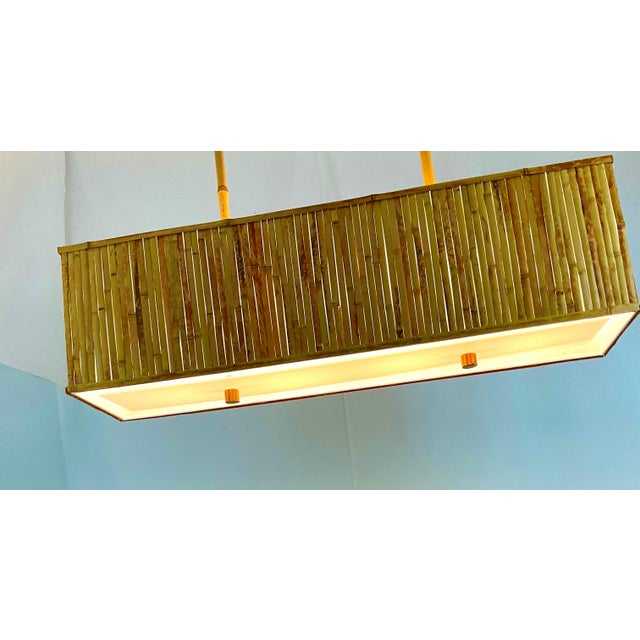 Natural Bamboo Long Pendant For Sale - Image 9 of 10