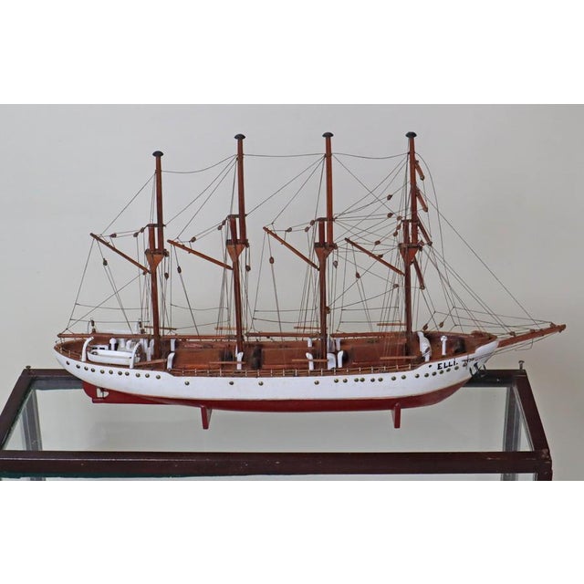 Sailing Training Ship Elli in the Display Case with Glass, Denmark, 1958 For Sale - Image 17 of 18