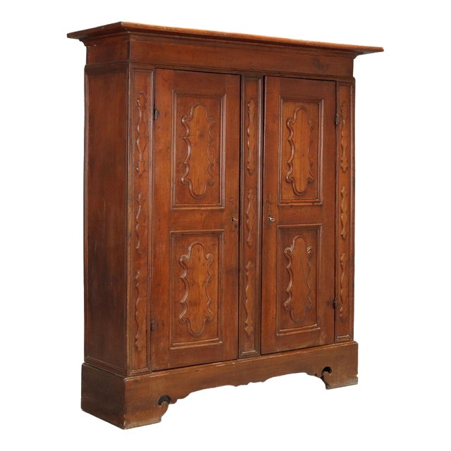 Baroque Cherry Wardrobe from Piacenza, 18th Century For Sale