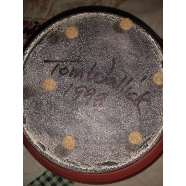 Ceramic 1998 Tom Wallick Signed Pottery Bowl For Sale - Image 7 of 8