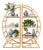 84-Inch Rattan Half-Round Etageres With Smoked Glass Shelves - A Pair For Sale