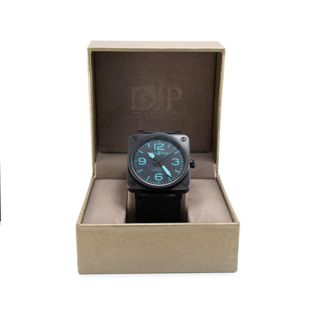 Bell & Ross Br01-92 Blue Limited Edition 46mm BR01-92-Sblu Black PVD Steel Watch For Sale - Image 9 of 10