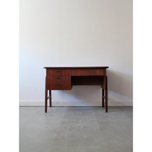 Mid-Century Modern Vintage Danish Desk in Teak, 1960s For Sale - Image 3 of 11