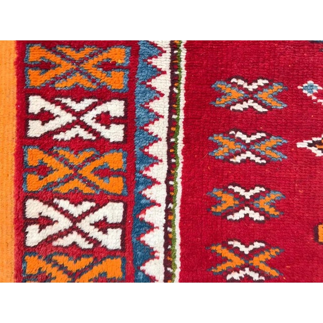 Red Vintage Moroccan Tribal Rug For Sale - Image 8 of 13