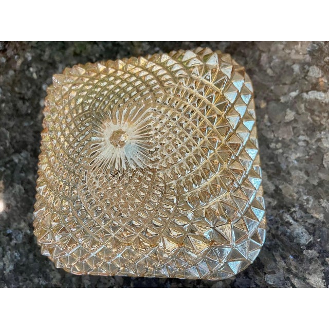 Glass Mid-Century Round Clear Cut Glass Sconce, Germany, 1960s For Sale - Image 7 of 10