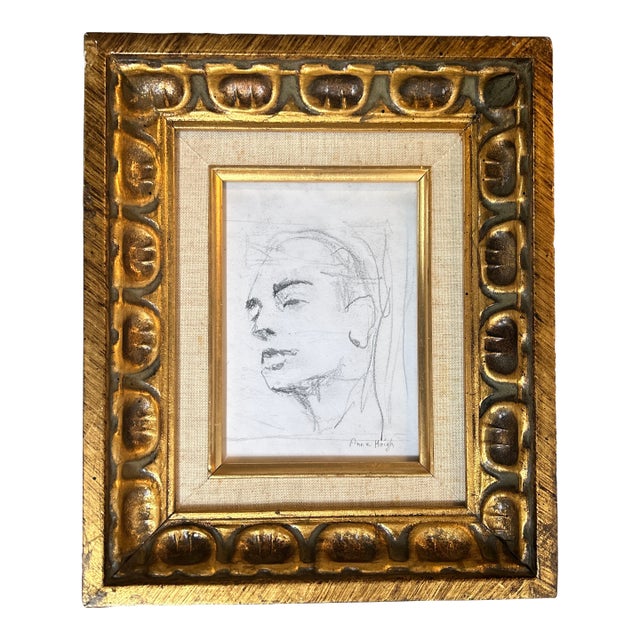 Contemporary Original Male Portrait Charcoal Drawing by Anna Heigh For Sale