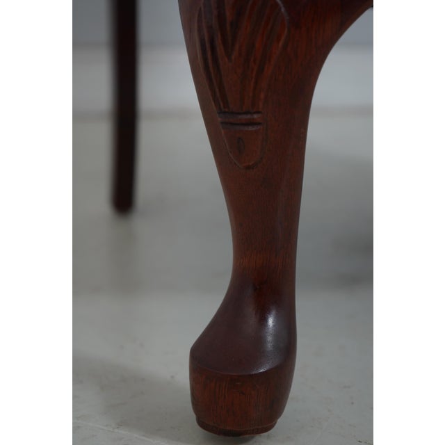 Broyhill Roll Arm Blue Upholstered Wing Chair For Sale - Image 13 of 18