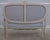 French Louis XVI Style Blue & White Oval Back Settee For Sale - Image 17 of 18