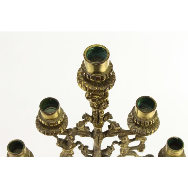 Seven-Light Figural Brass Candelabra Withe Jolly Dancers & Musicians For Sale In Houston - Image 6 of 15