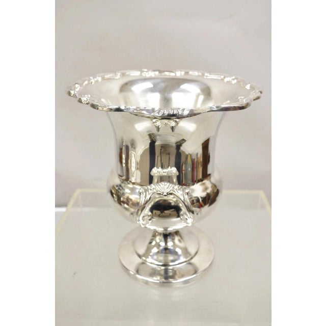 Vintage Silver Plated Champagne Chiller Ice Bucket Trophy Cup Engraved "NJPHA 1988 Champion" by Towle (B). Circa Late 20th...