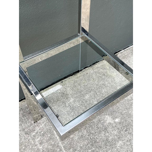 Mies Van der Rohe Vintage Chrome and Leather King Headboard After Mies Van Der Rohe For Sale - Image 4 of 15