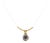 Silver and 19.2k Gold Chain with Sapphire and Diamonds For Sale