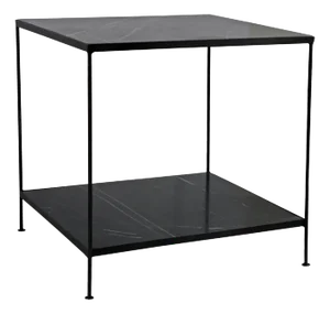 Matthew Izzo Home Minimalist Metal & Marble Side Table