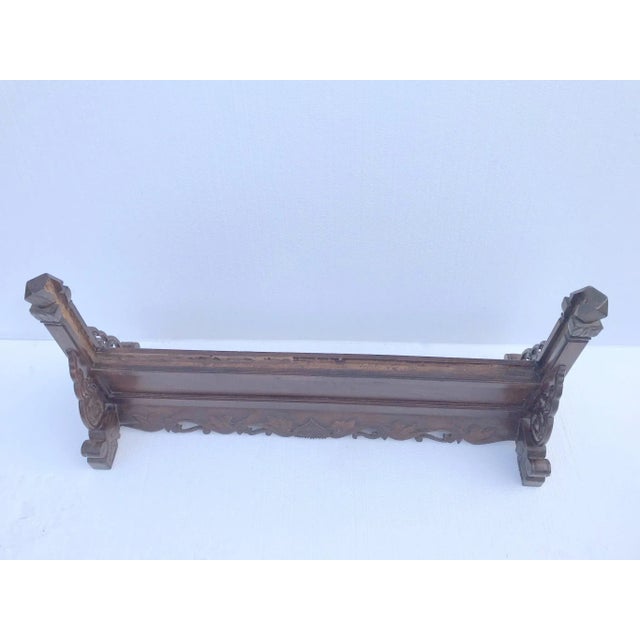 Chinese Large Antique Mid 19th Century Wood Stand for a Screen or Painting For Sale - Image 3 of 13