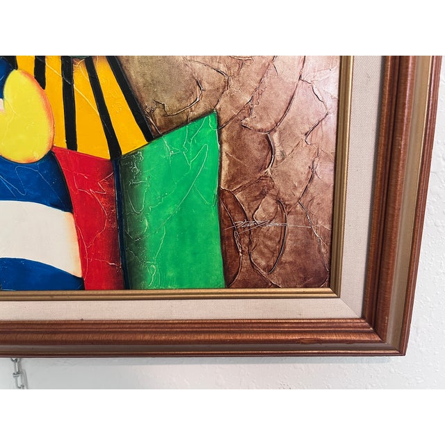 Late 20th Century Joyce Roybal Original Painting on Canvas | Musicians | Signed & Framed Artwork For Sale - Image 10 of 10