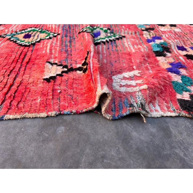 Pink Moroccan Pink Tribal Rug - 3'8" X 6'11" Ft For Sale - Image 8 of 11