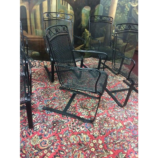 Vintage Salterini Style Patio Chairs, Set of Six For Sale - Image 6 of 11