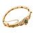 Victorian 1900-1909 Victorian Emerald Seed Pearl 14k Yellow Gold Bangle For Sale - Image 3 of 6