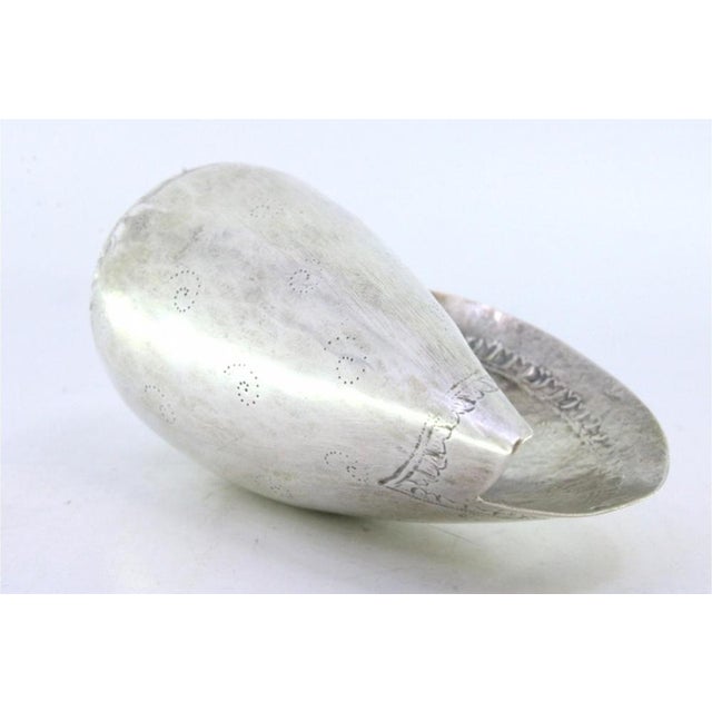 Silver Conch Shell with Engraved Floral Motifs For Sale - Image 3 of 8