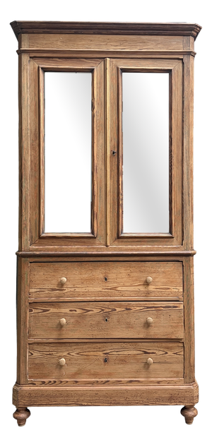 Antique Louis Philippe Wardrobe in Pine